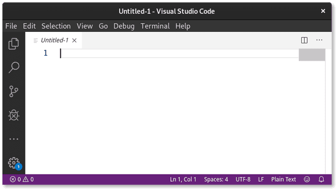 empty editor