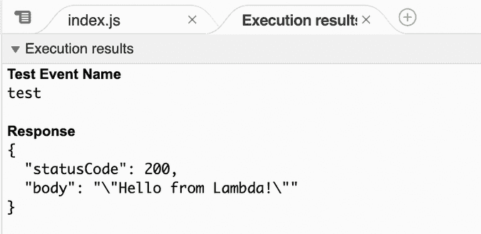 aws lambda test results aws lambda test results